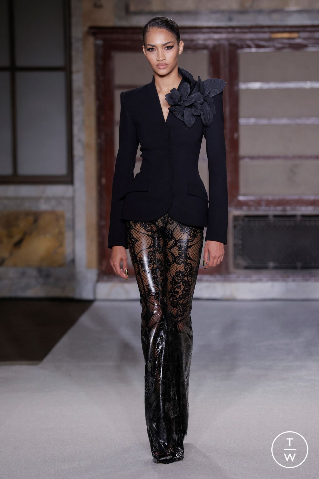 Fashion Week New York Fall/Winter 2026 look 9 de la collection Sergio Hudson womenswear