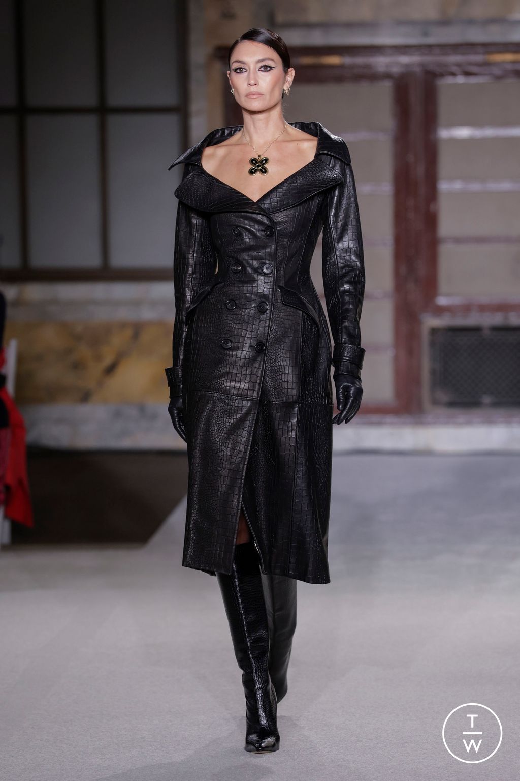 Fashion Week New York Fall/Winter 2026 look 10 de la collection Sergio Hudson womenswear