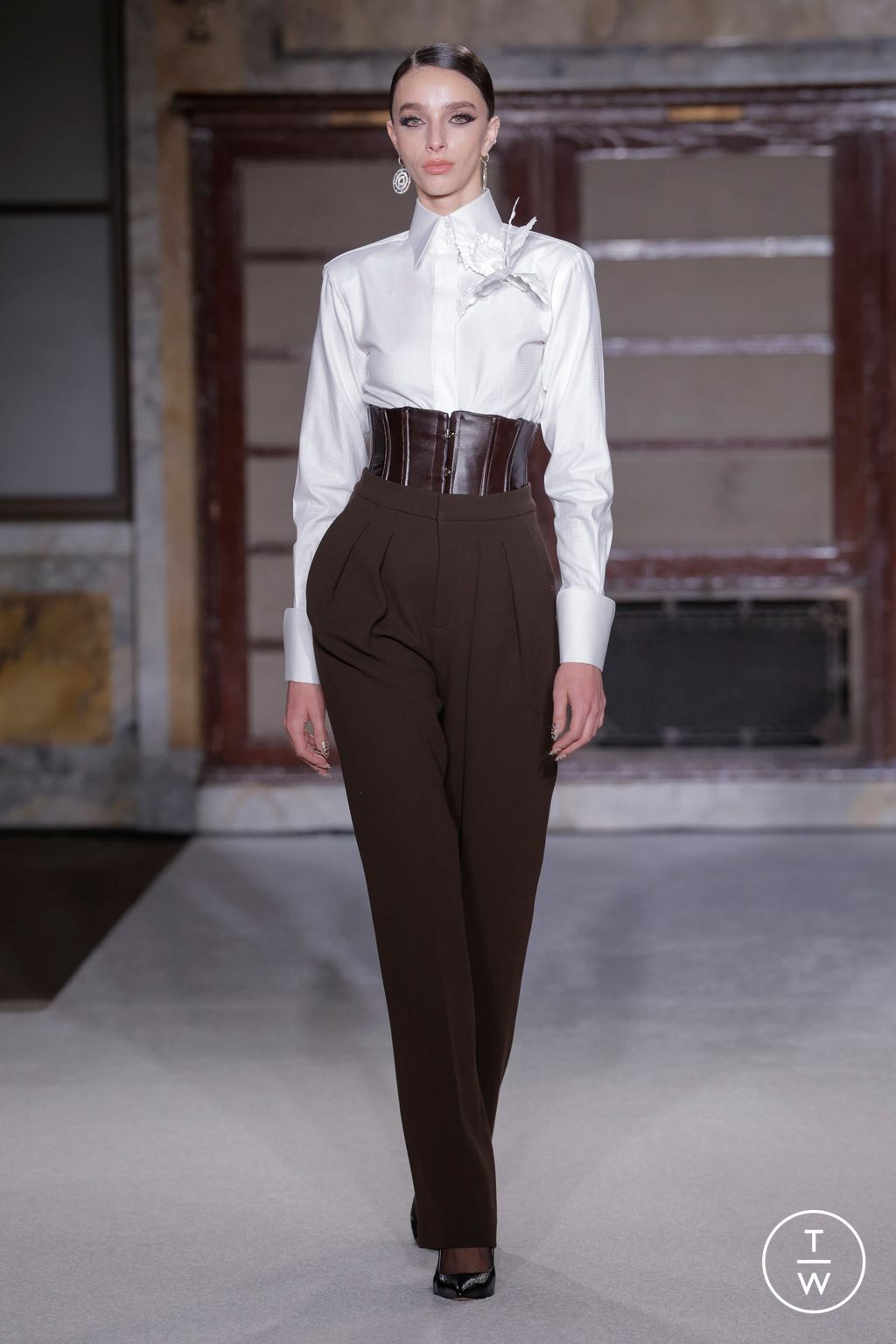 Fashion Week New York Fall/Winter 2026 look 12 de la collection Sergio Hudson womenswear