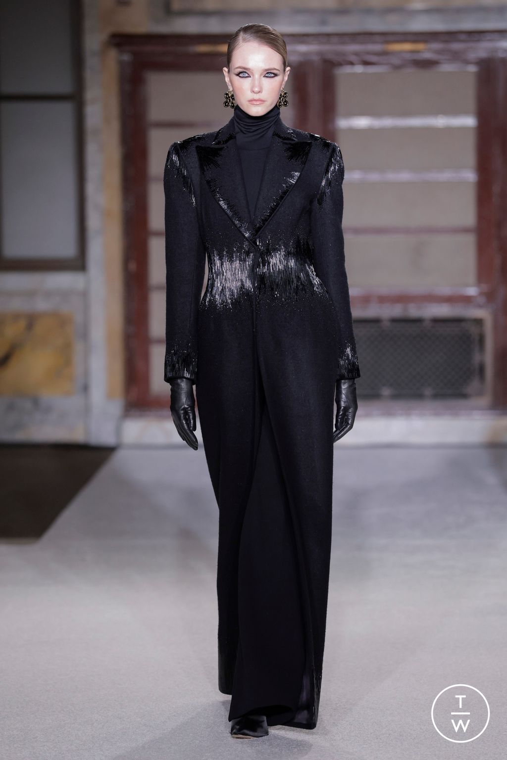 Fashion Week New York Fall/Winter 2026 look 16 de la collection Sergio Hudson womenswear