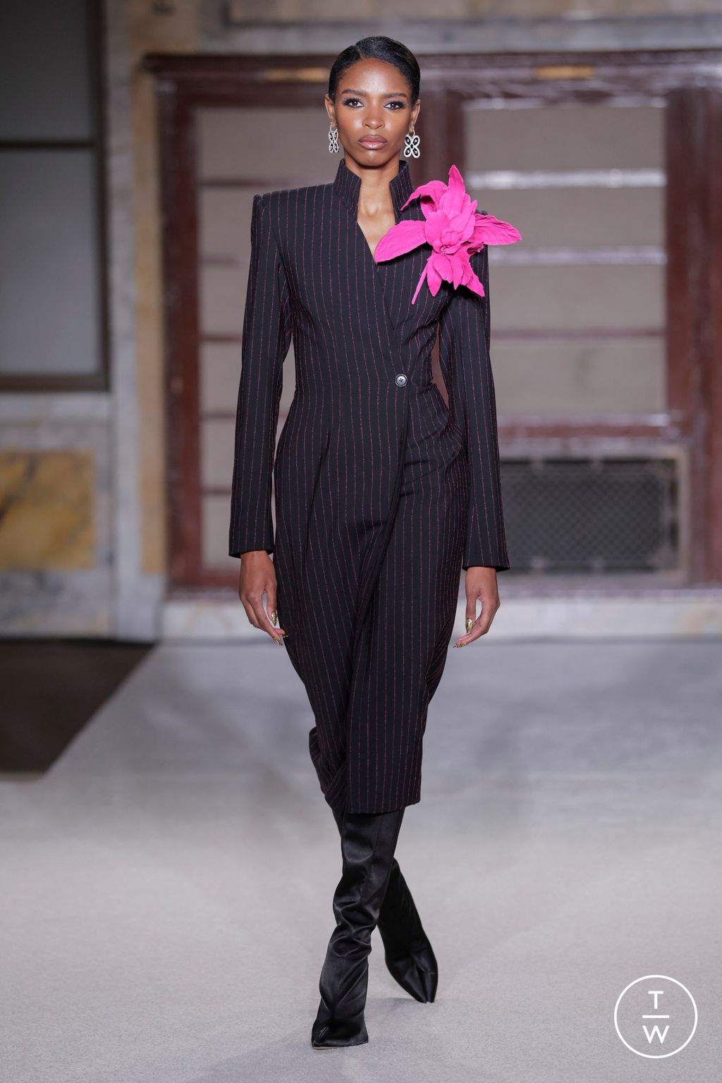 Fashion Week New York Fall/Winter 2026 look 18 de la collection Sergio Hudson womenswear