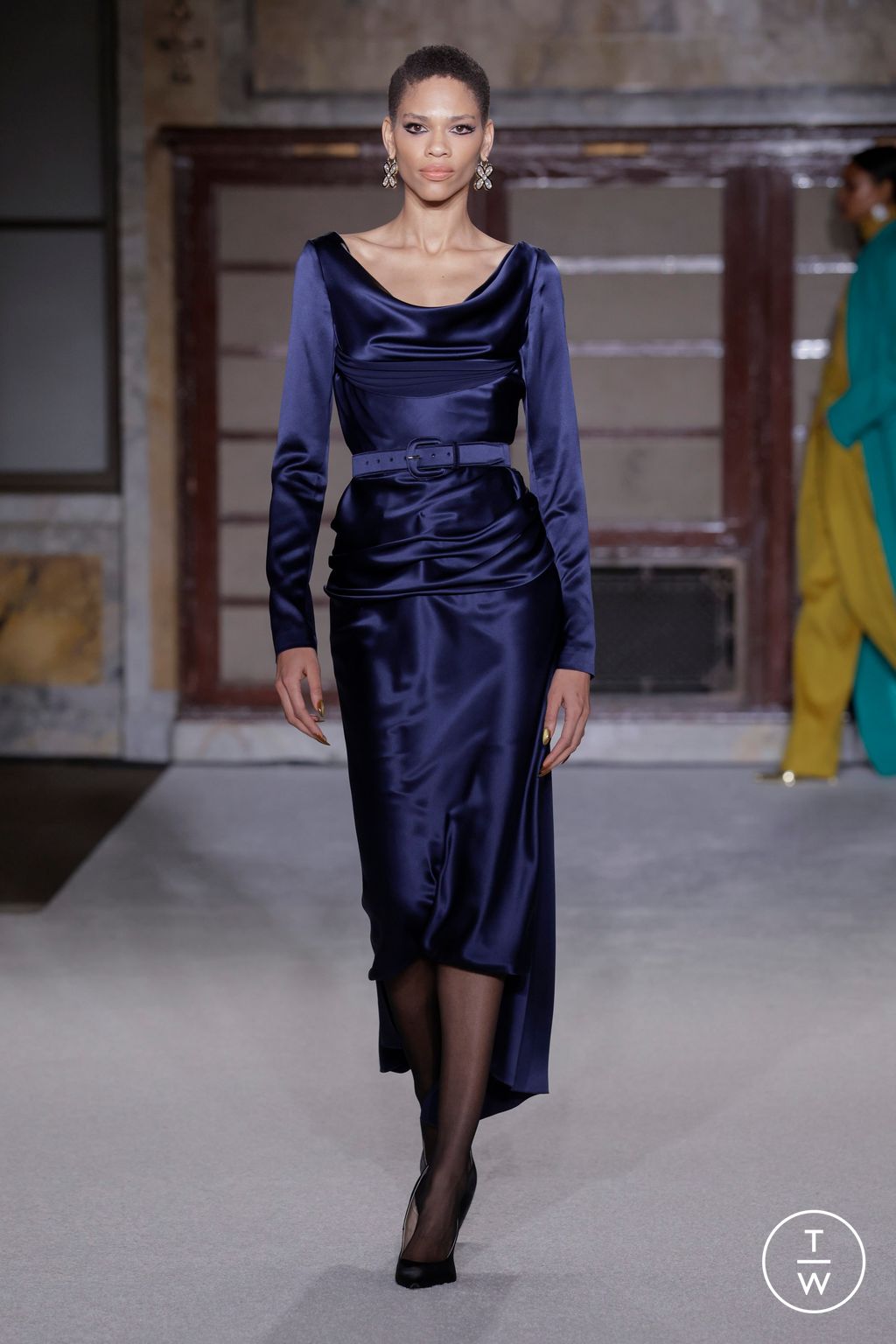 Fashion Week New York Fall/Winter 2026 look 24 de la collection Sergio Hudson womenswear