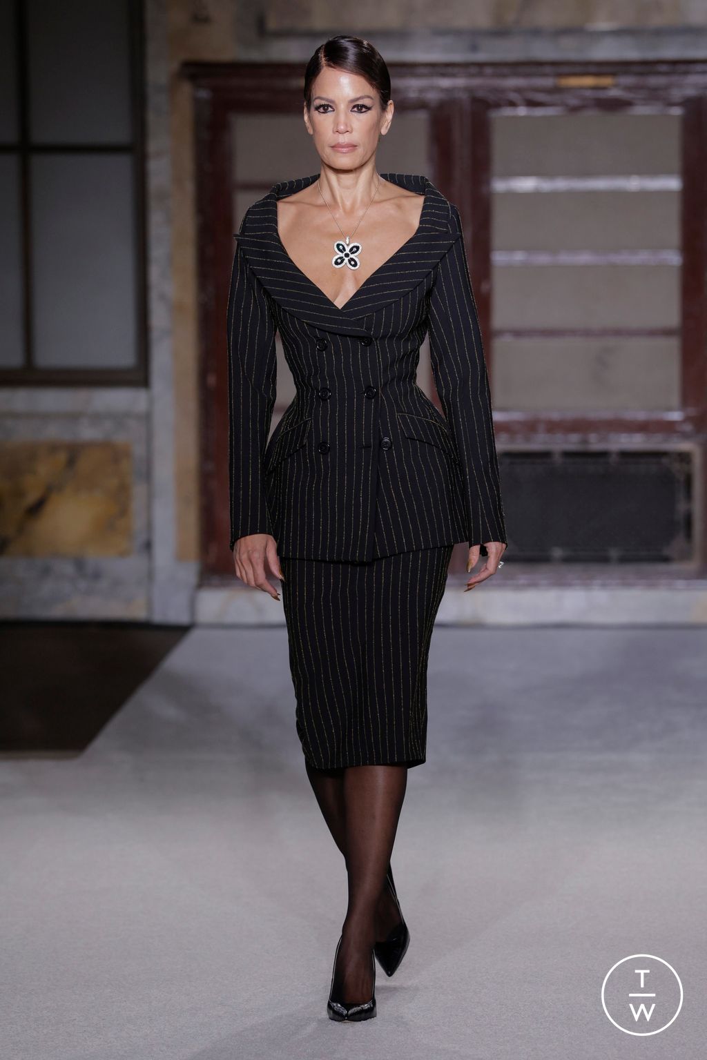 Fashion Week New York Fall/Winter 2026 look 27 de la collection Sergio Hudson womenswear