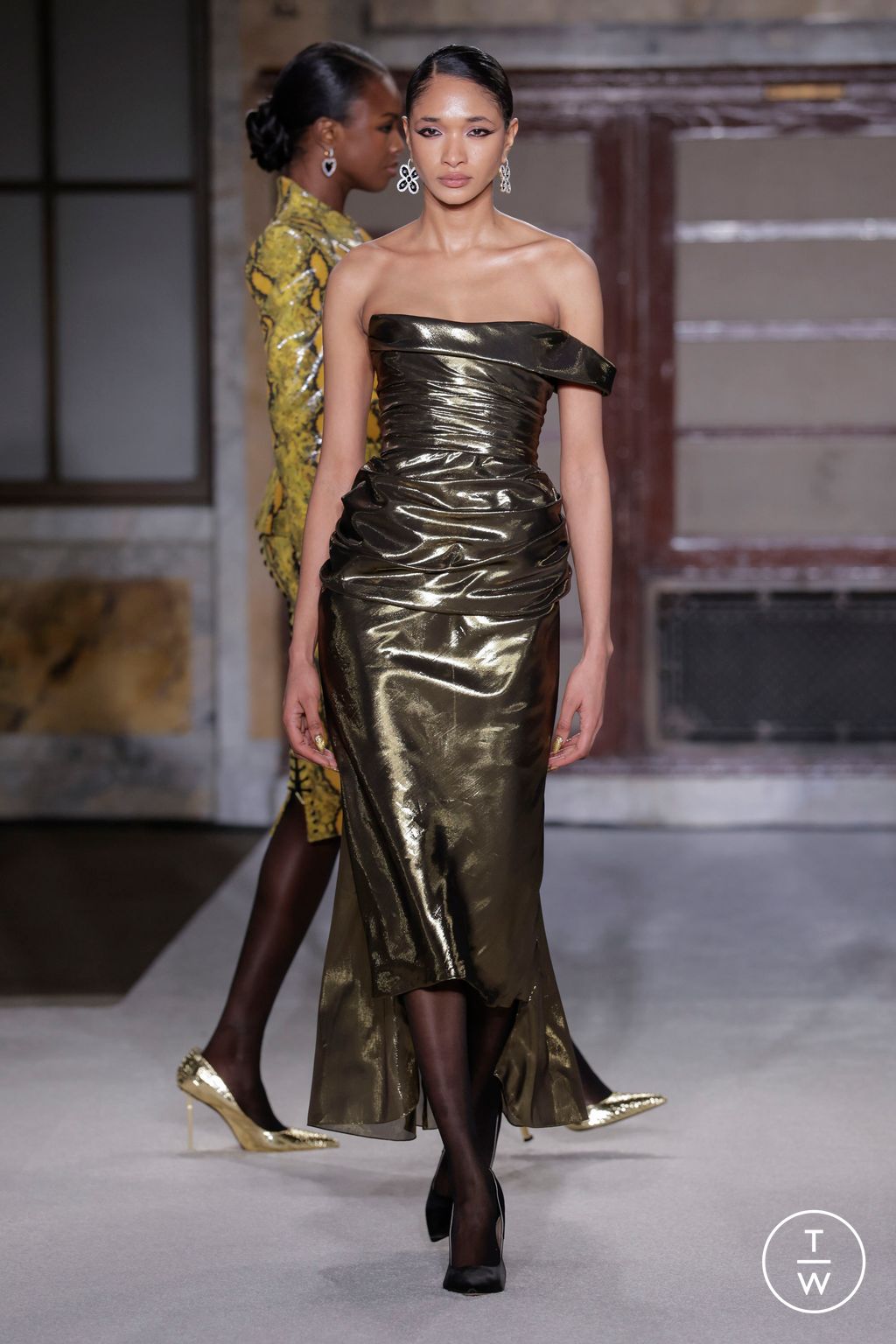 Fashion Week New York Fall/Winter 2026 look 30 de la collection Sergio Hudson womenswear