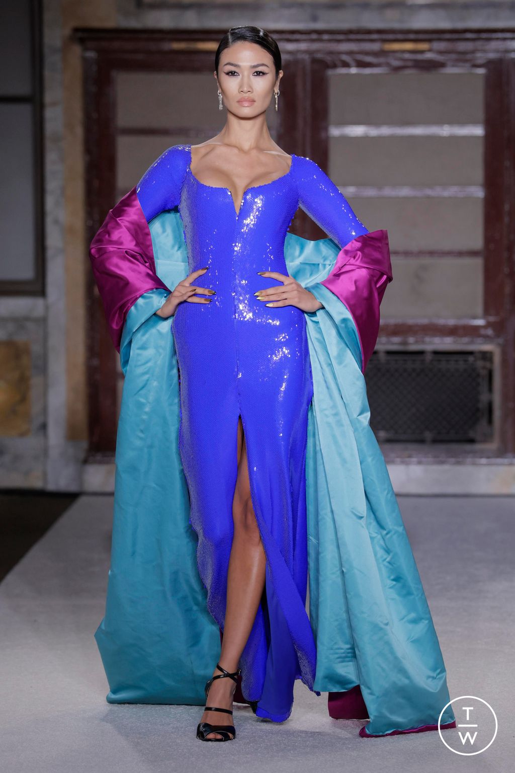 Fashion Week New York Fall/Winter 2026 look 33 de la collection Sergio Hudson womenswear