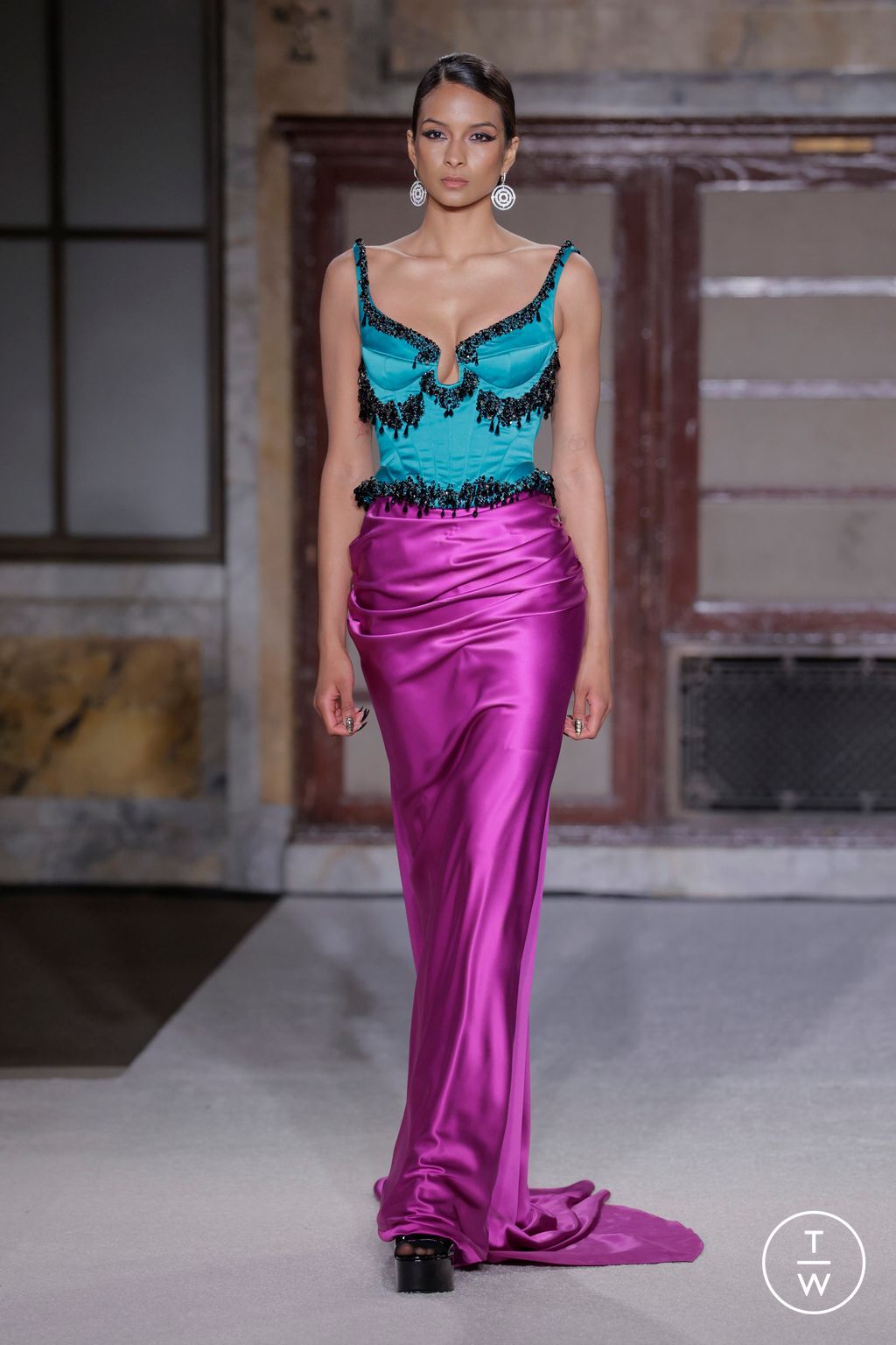 Fashion Week New York Fall/Winter 2026 look 35 de la collection Sergio Hudson womenswear