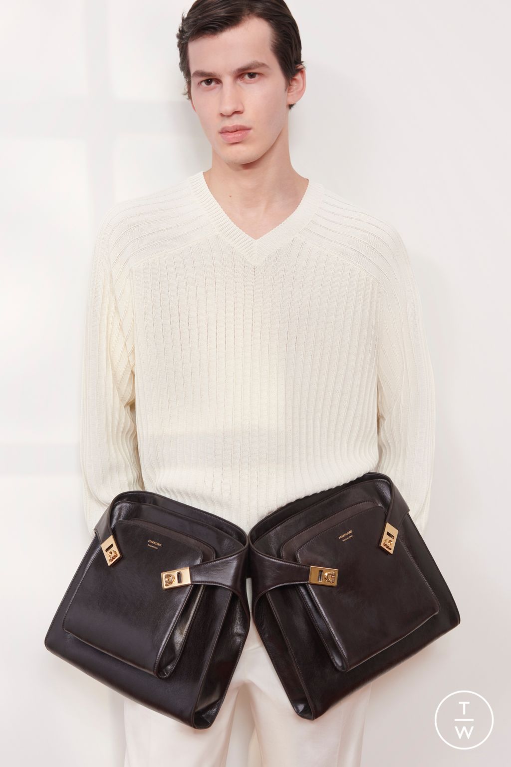 Fashion Week Milan Resort 2026 look 3 from the Ferragamo collection 女装