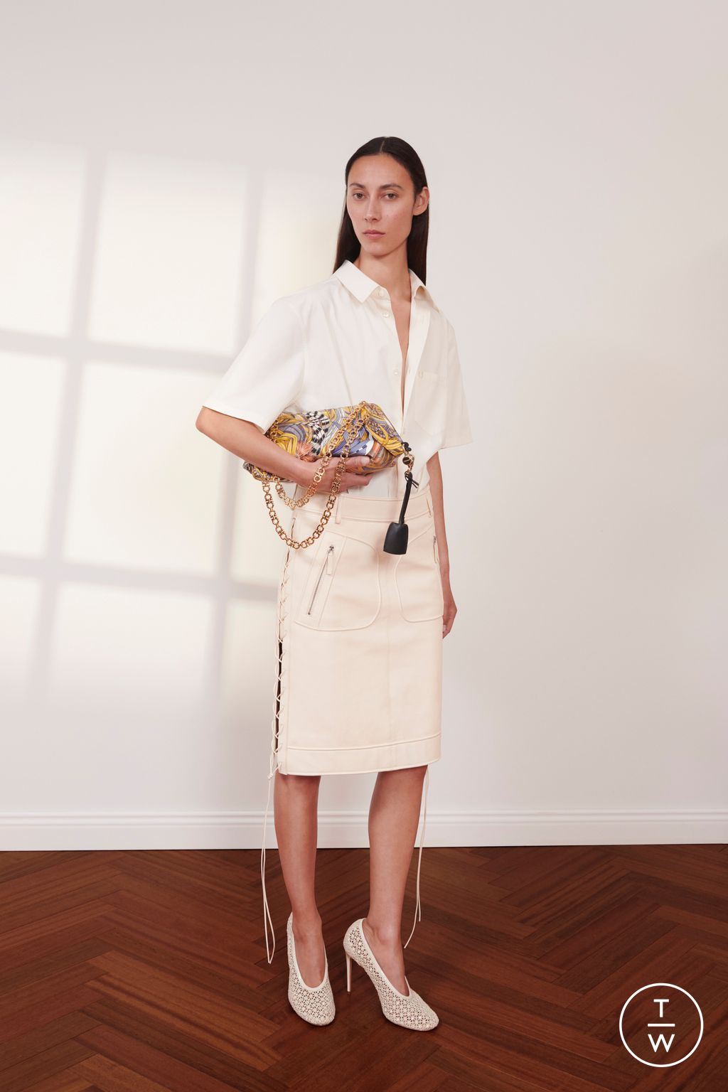 Fashion Week Milan Resort 2026 look 20 de la collection Ferragamo womenswear