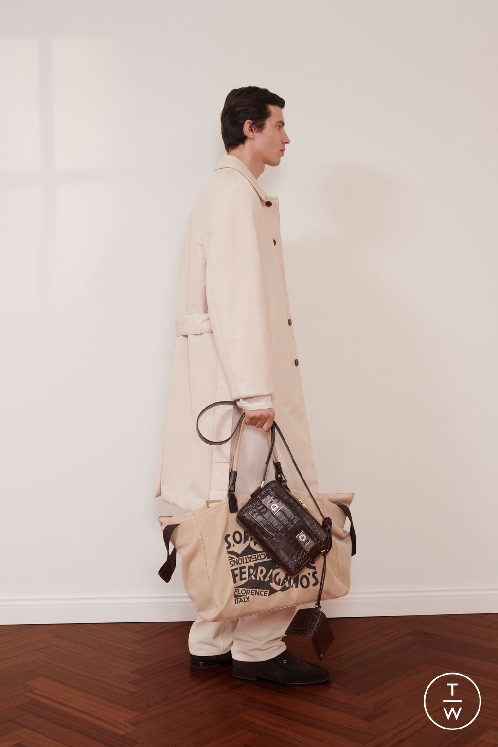 Fashion Week Milan Resort 2026 look 21 from the Ferragamo collection womenswear