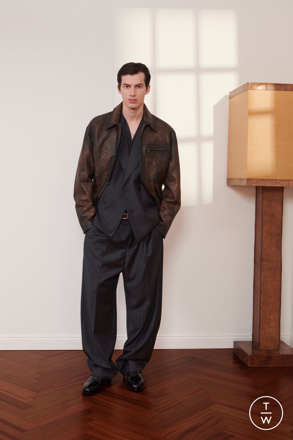 Fashion Week Milan Resort 2026 look 38 from the Ferragamo collection 女装