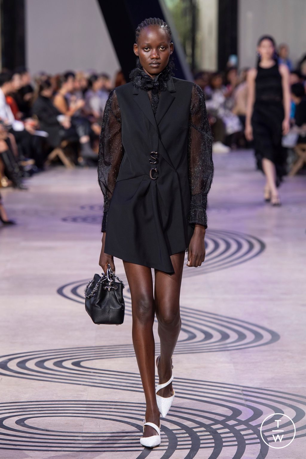 Fashion Week Paris Spring-Summer 2025 look 33 from the Shiatzy Chen collection womenswear