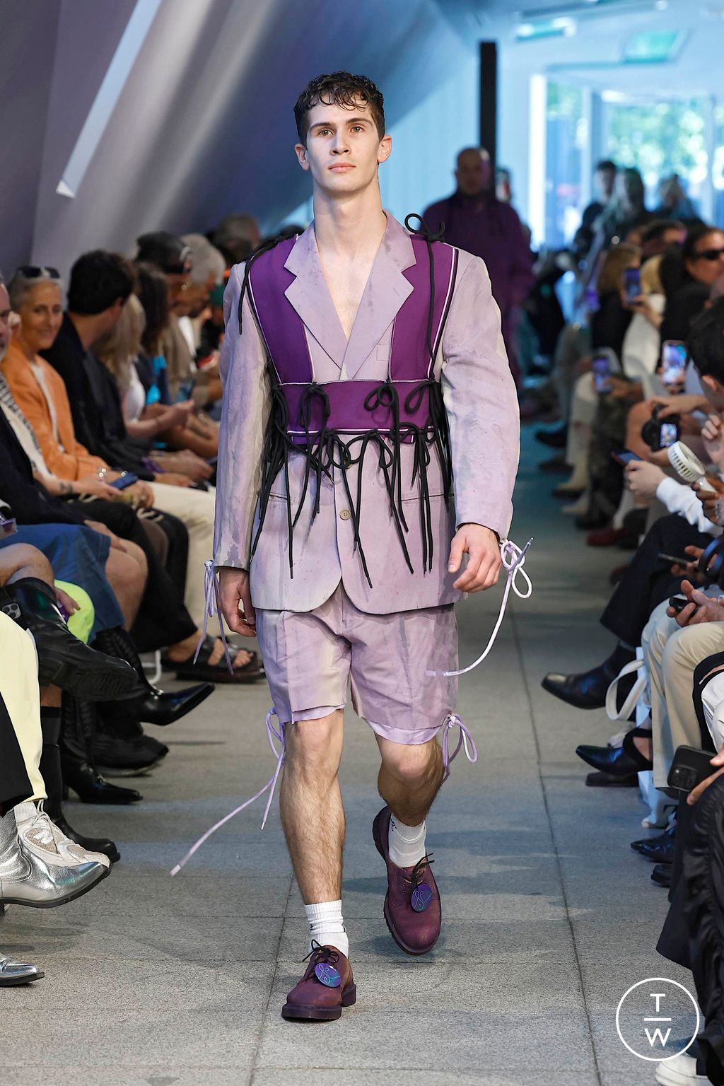 Fashion Week Milan Spring/Summer 2025 look 1 from the Simon Cracker collection menswear