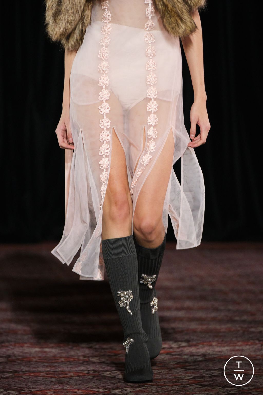 Fashion Week London Fall/Winter 2025 look 29 from the Simone Rocha collection womenswear accessories