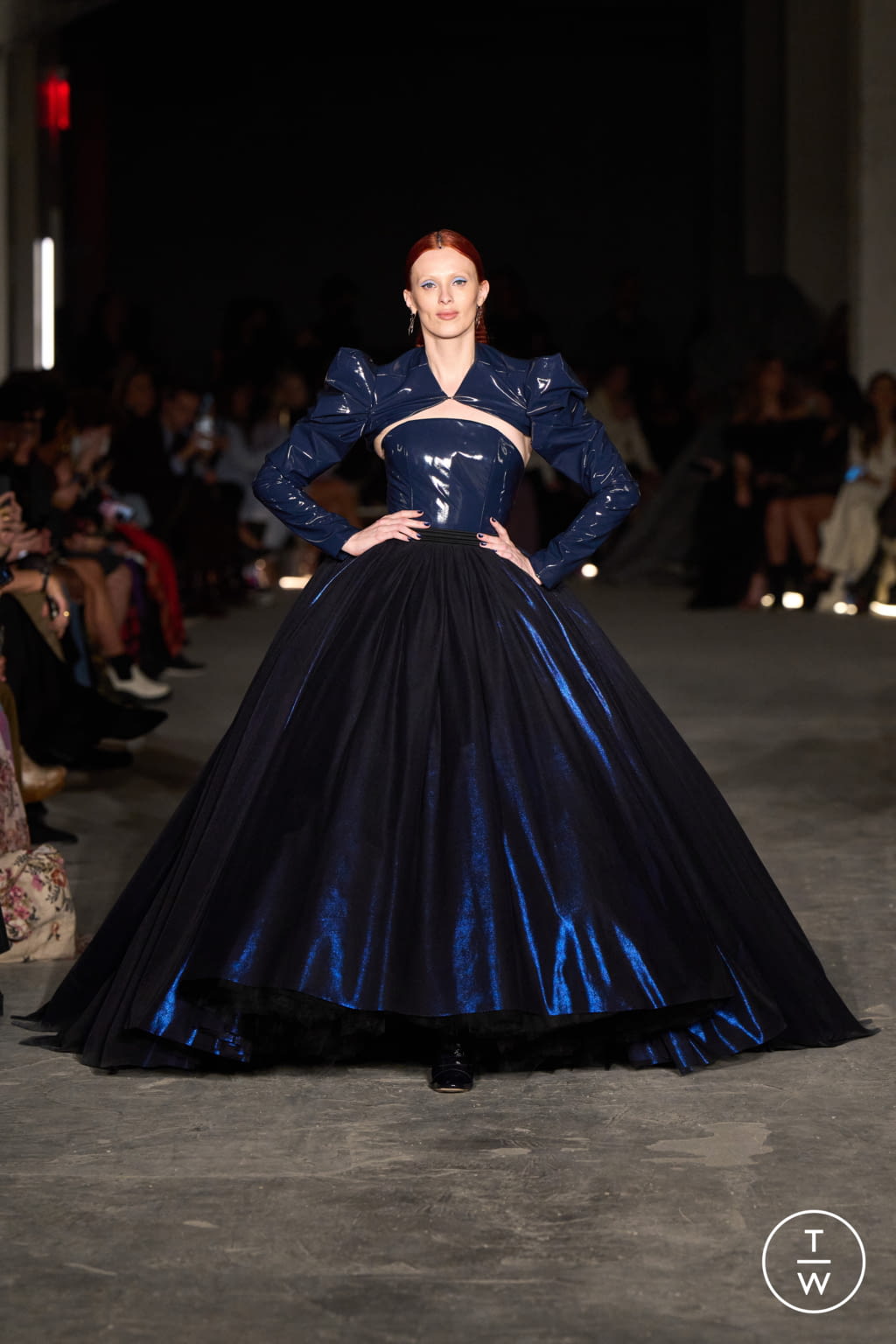 Fashion Week New York Fall/Winter 2022 look 65 from the Christian Siriano collection womenswear