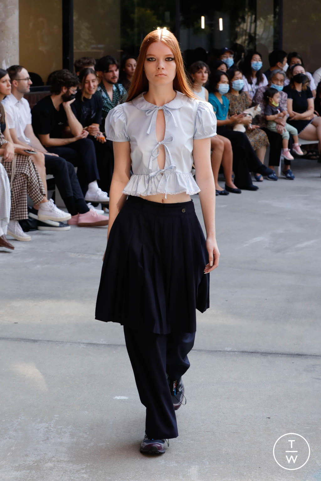 Fashion Week New York Spring/Summer 2022 look 6 de la collection Sandy Liang womenswear