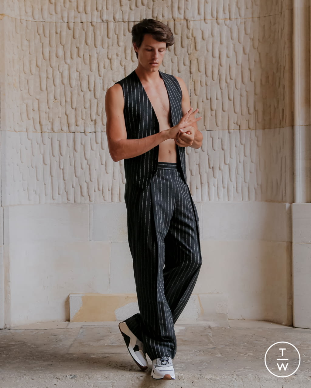 Fashion Week Paris Spring/Summer 2021 look 10 de la collection Francesco Smalto menswear