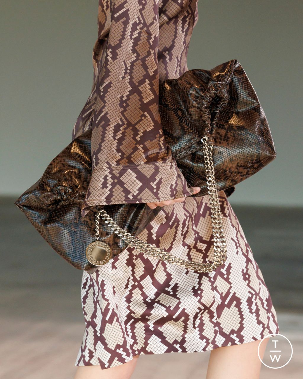 Fashion Week Paris Fall/Winter 2025 look 7 from the Stella McCartney collection womenswear accessories