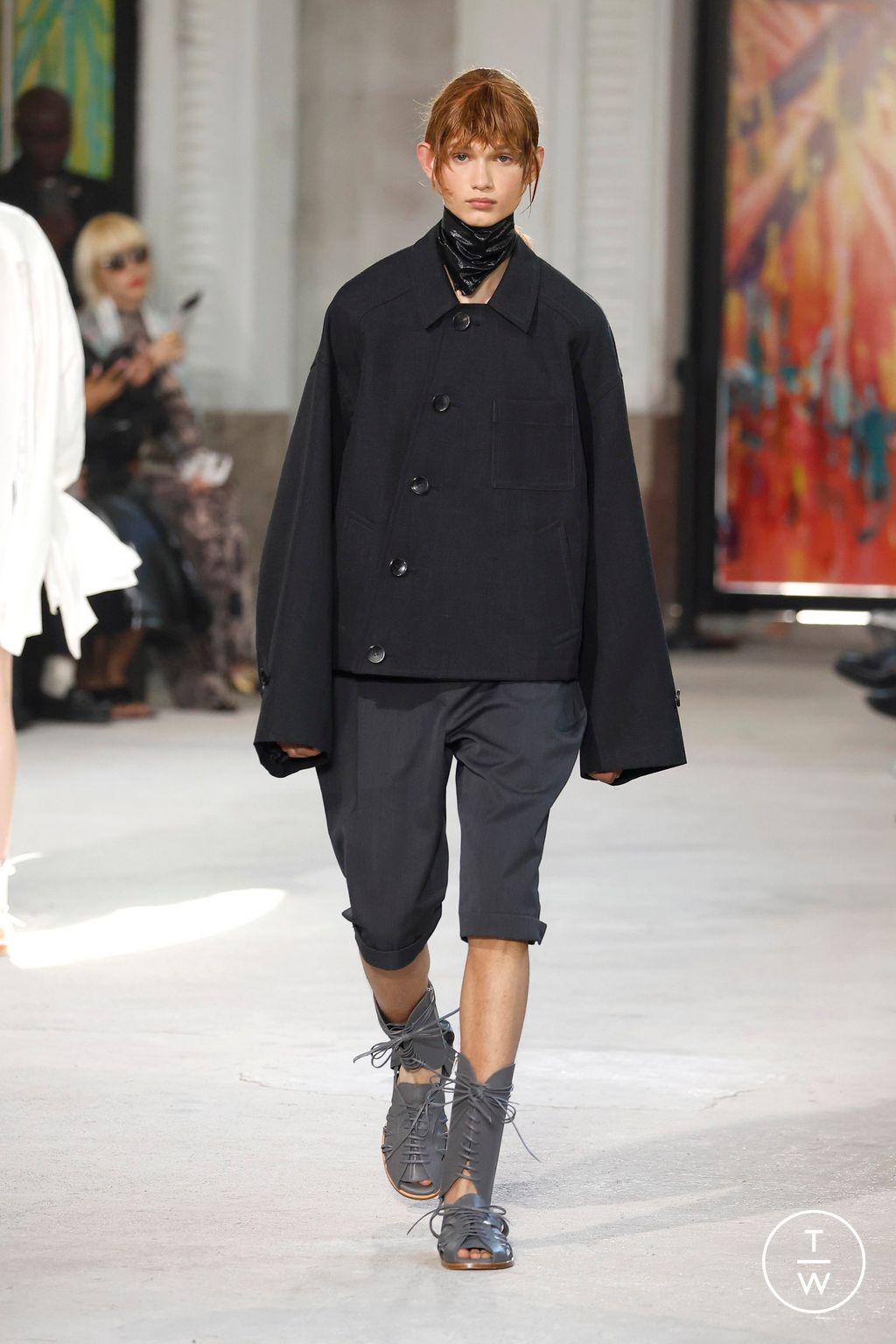 Fashion Week Paris Spring-Summer 2025 look 12 from the Songzio collection menswear