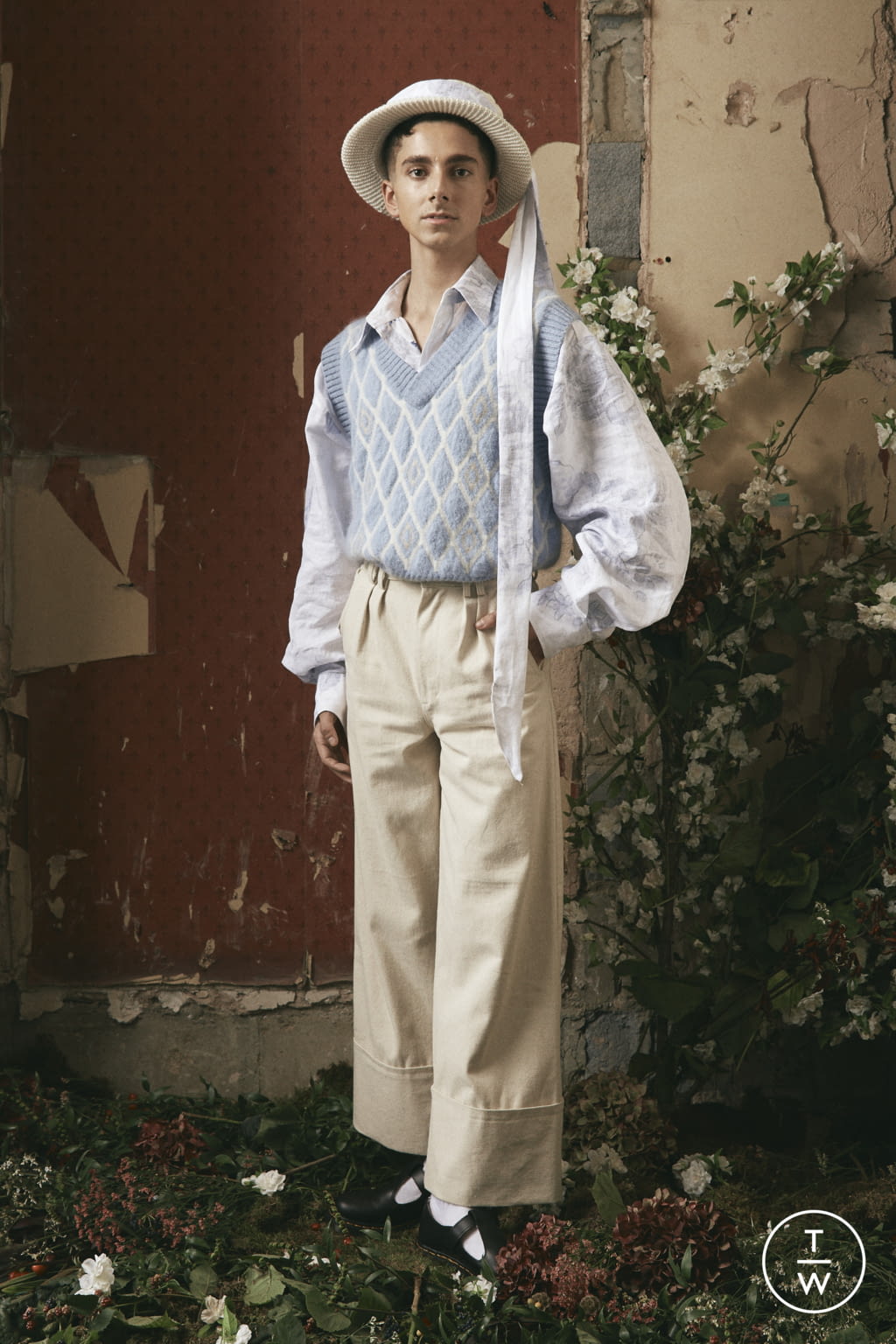 Fashion Week London Spring/Summer 2022 look 10 from the S.S.Daley collection 男装
