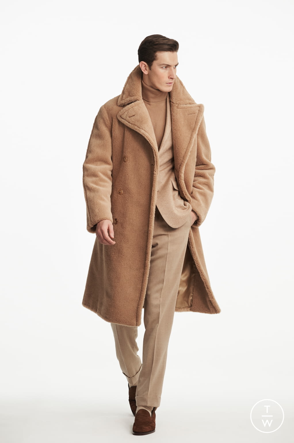 Fashion Week Milan Fall/Winter 2019 look 13 from the Ralph Lauren Purple Label collection 男装