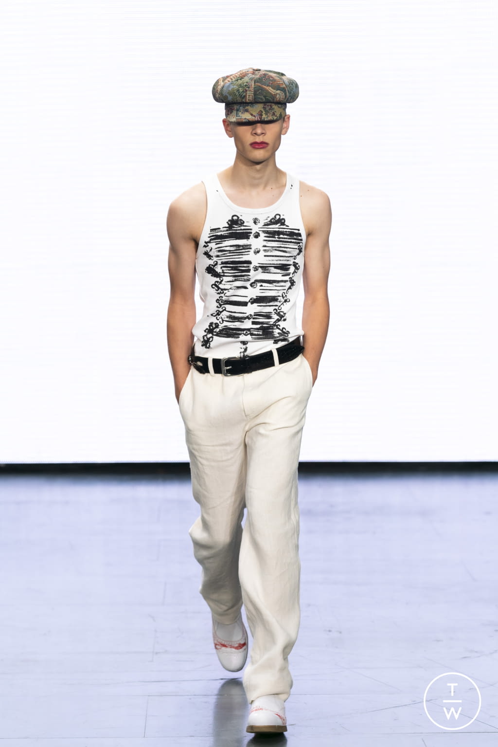 Fashion Week London Spring/Summer 2022 look 14 from the Stefan Cooke collection 男装