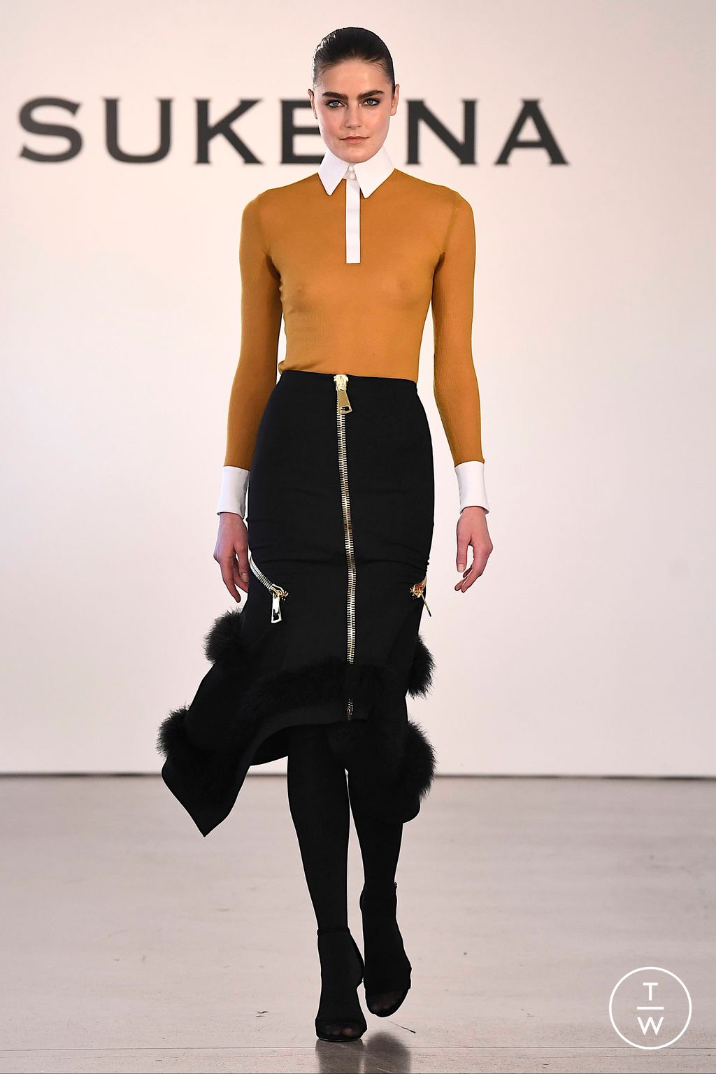 Fashion Week New York Fall/Winter 2023 look 2 from the Sukeina collection womenswear