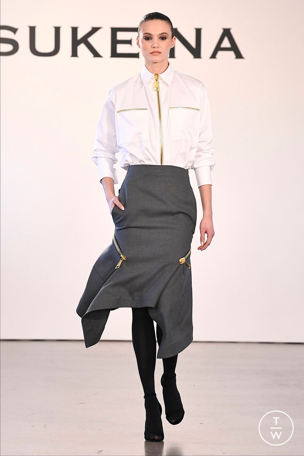 Fashion Week New York Fall/Winter 2023 look 5 de la collection Sukeina womenswear
