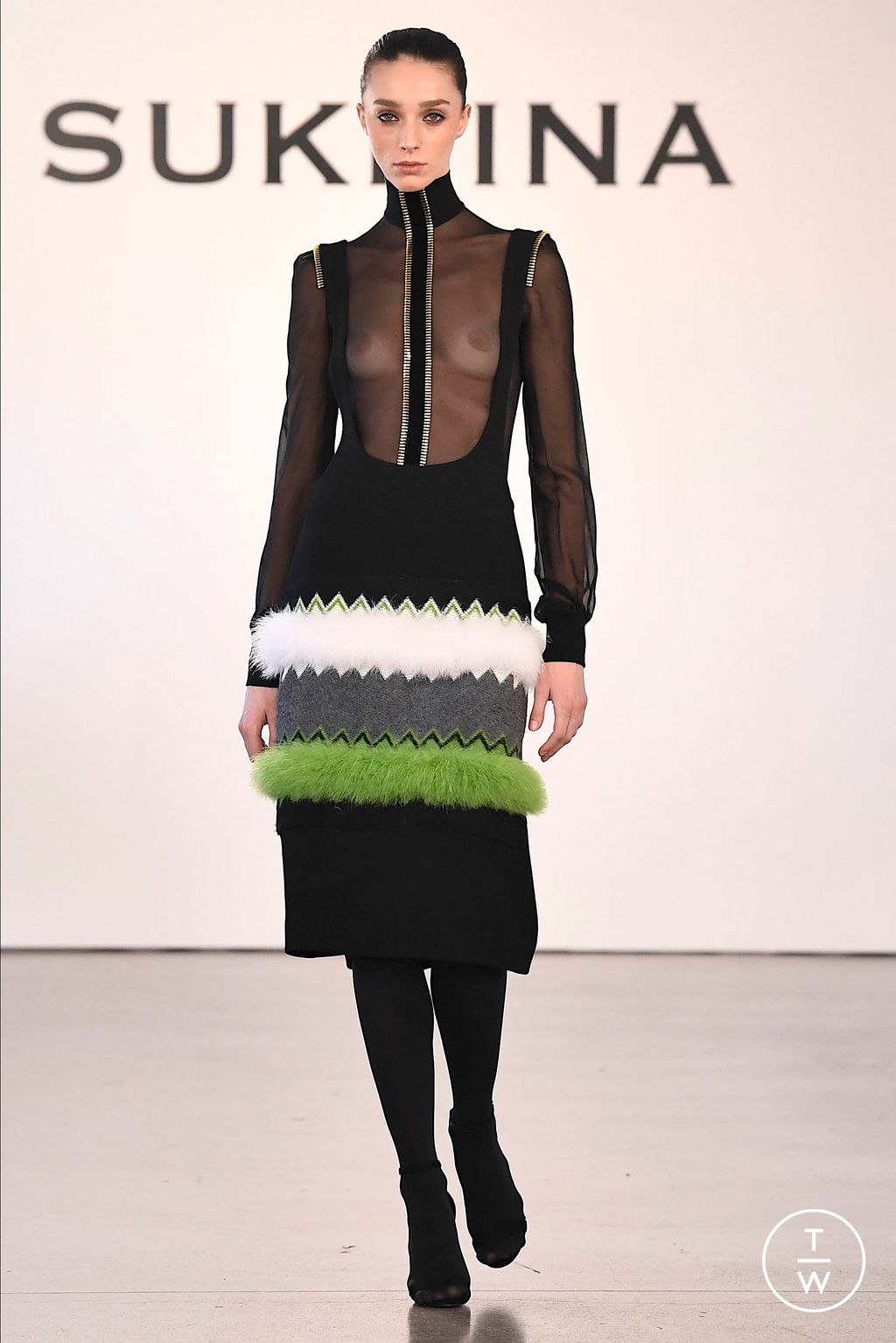 Fashion Week New York Fall/Winter 2023 look 9 de la collection Sukeina womenswear