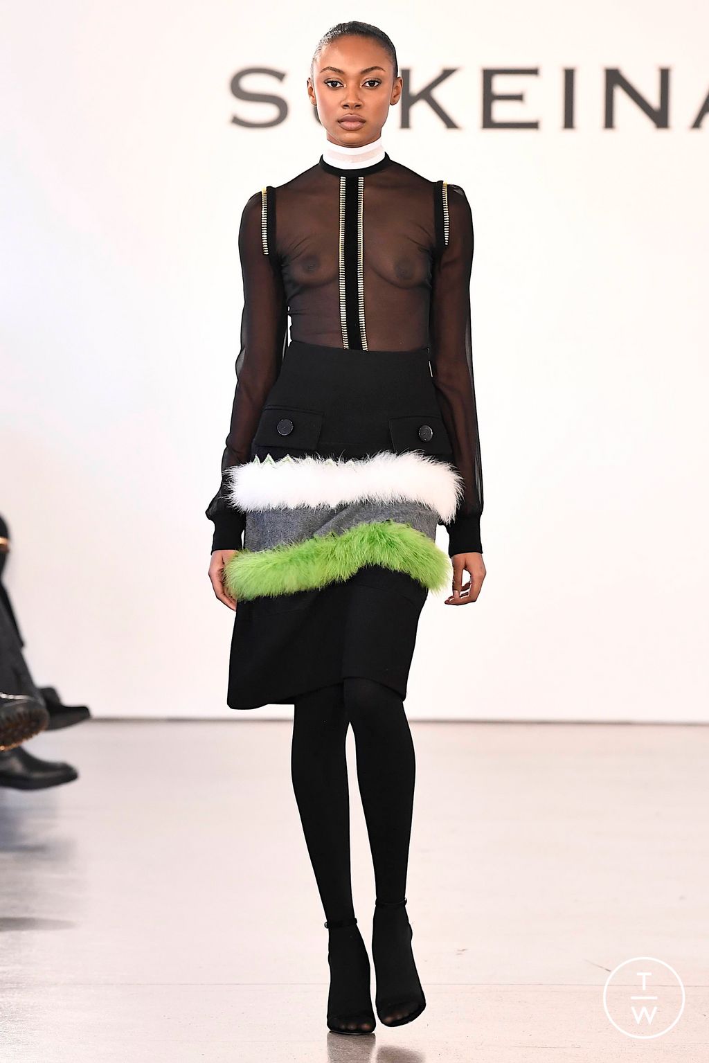 Fashion Week New York Fall/Winter 2023 look 11 from the Sukeina collection 女装