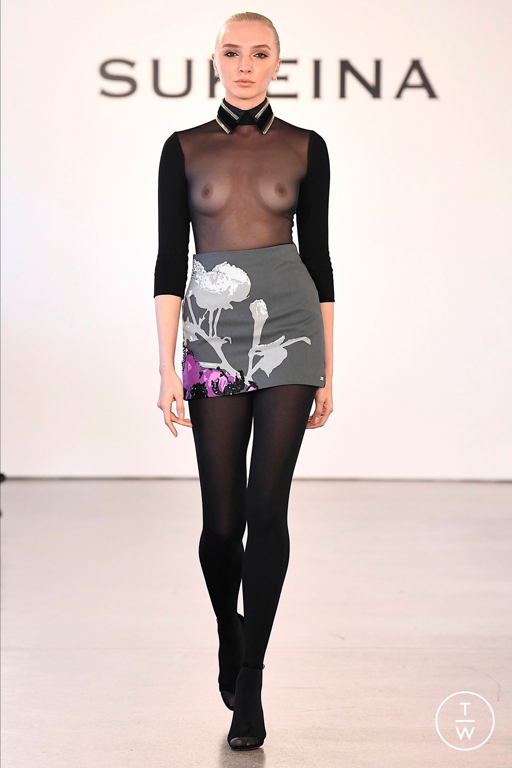 Fashion Week New York Fall/Winter 2023 look 12 de la collection Sukeina womenswear