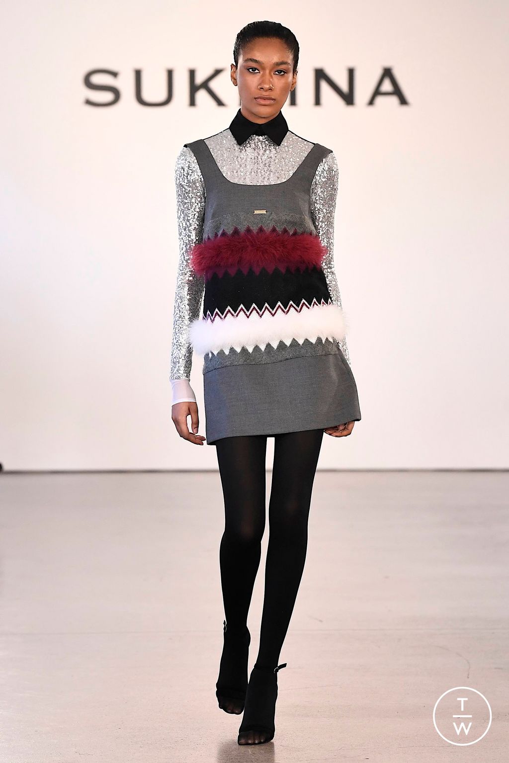 Fashion Week New York Fall/Winter 2023 look 15 de la collection Sukeina womenswear