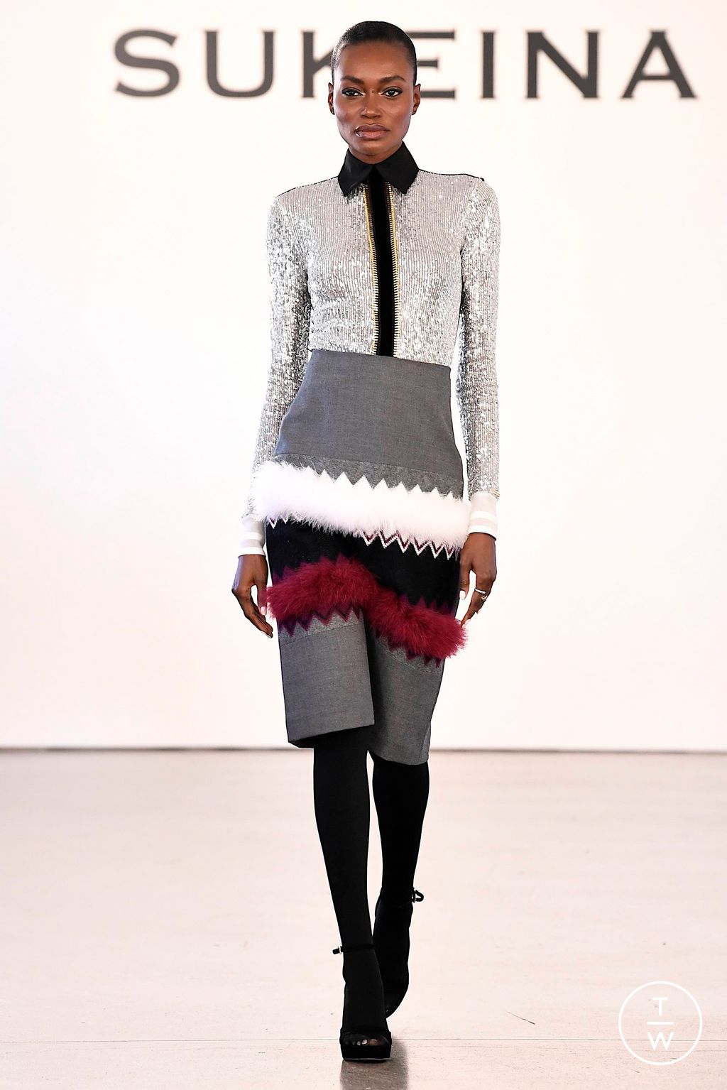 Fashion Week New York Fall/Winter 2023 look 17 de la collection Sukeina womenswear