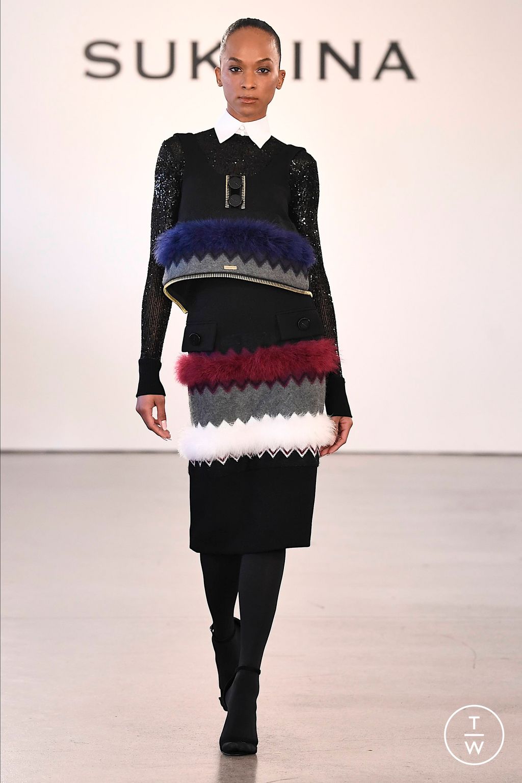 Fashion Week New York Fall/Winter 2023 look 21 from the Sukeina collection womenswear