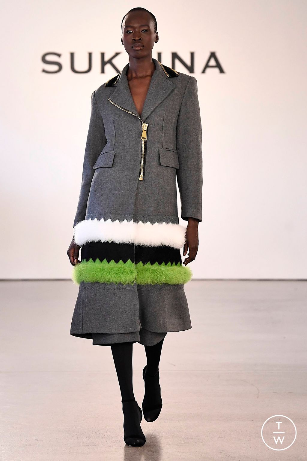 Fashion Week New York Fall/Winter 2023 look 23 from the Sukeina collection womenswear