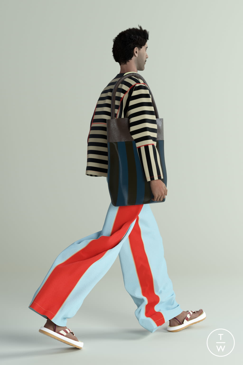 Fashion Week Milan Spring/Summer 2022 look 11 from the Sunnei collection menswear