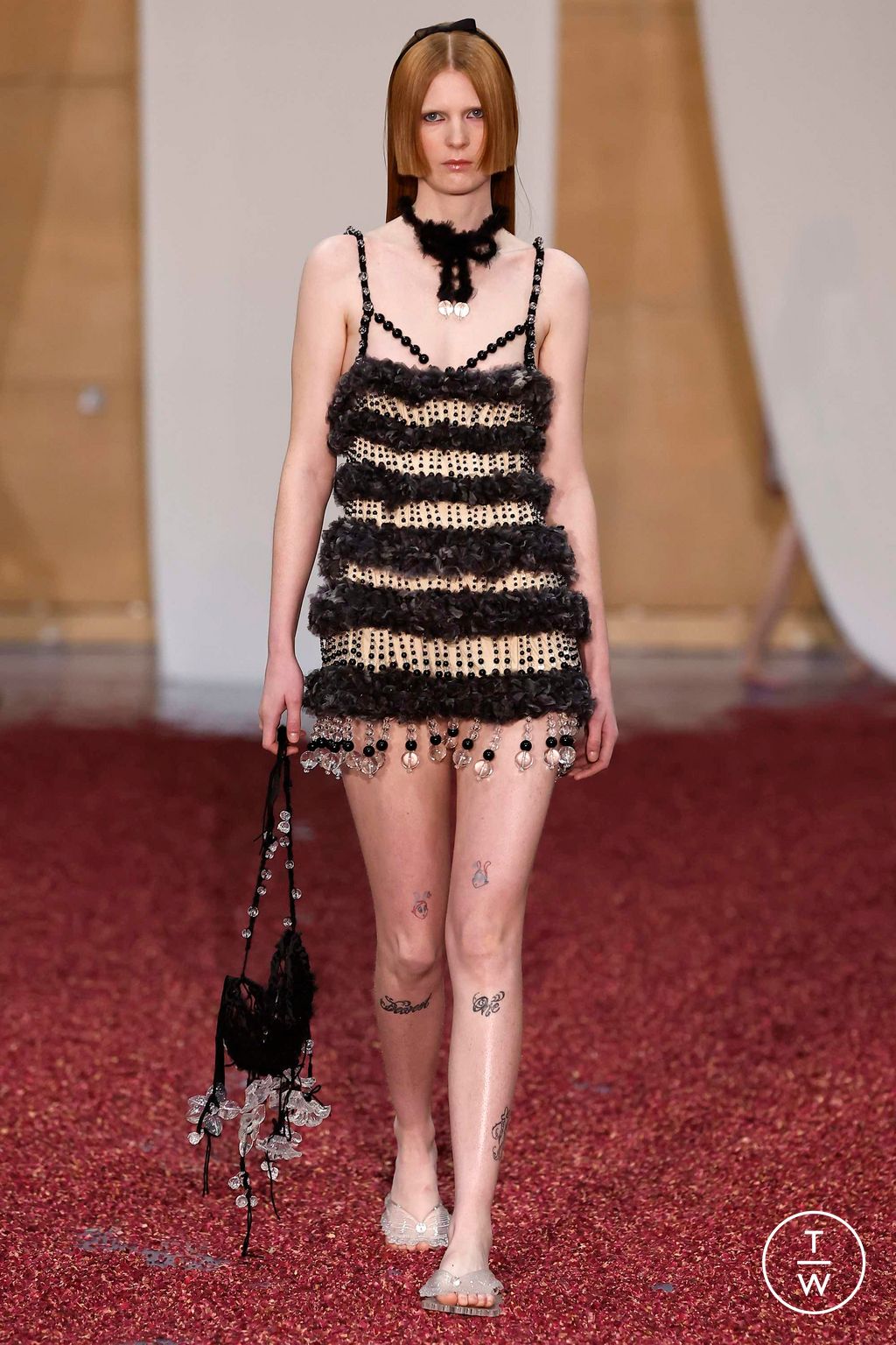 Fashion Week London Fall/Winter 2023 look 13 from the Susan Fang collection womenswear
