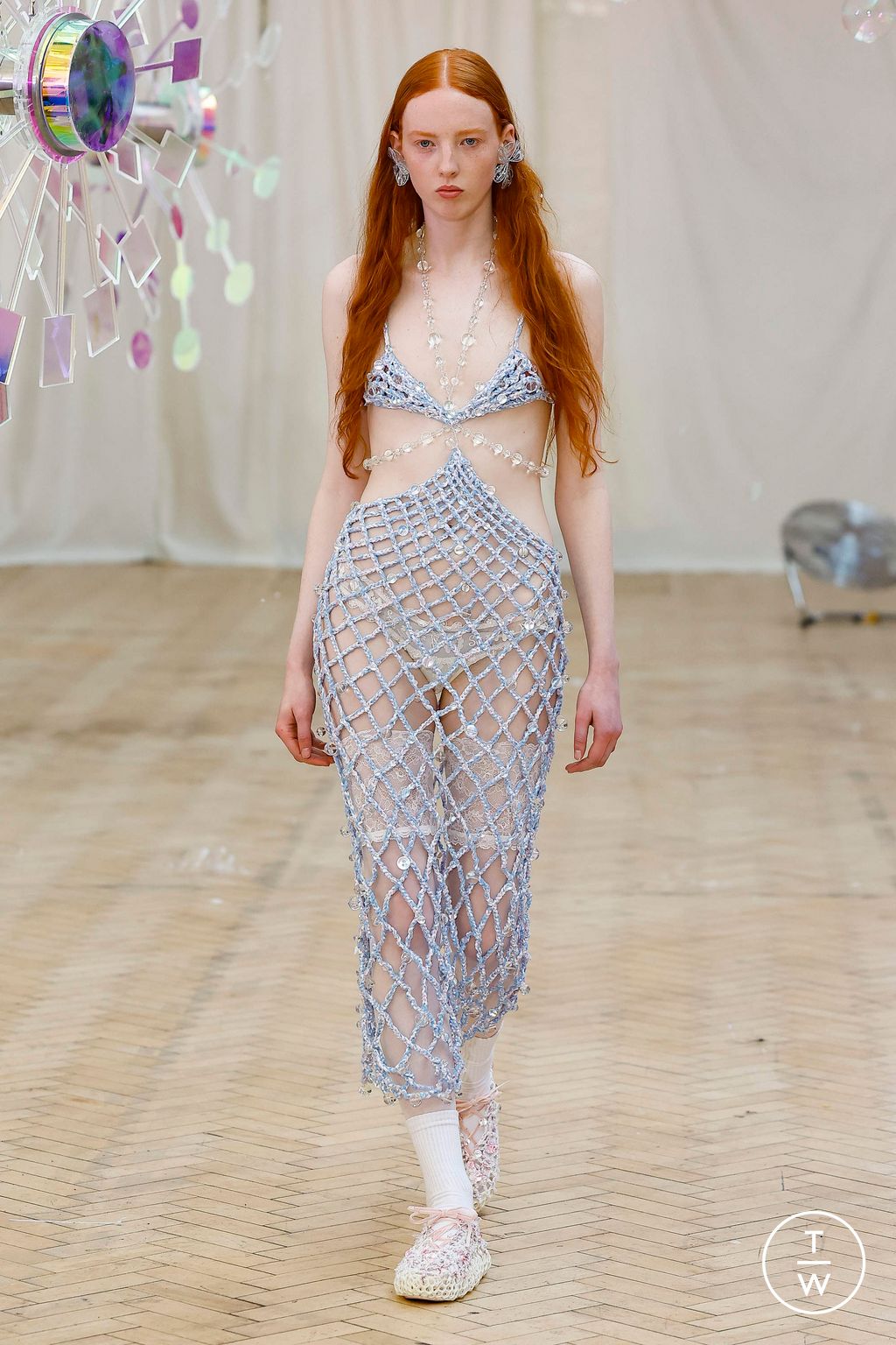 Fashion Week London Fall/Winter 2024 look 6 from the Susan Fang collection 女装