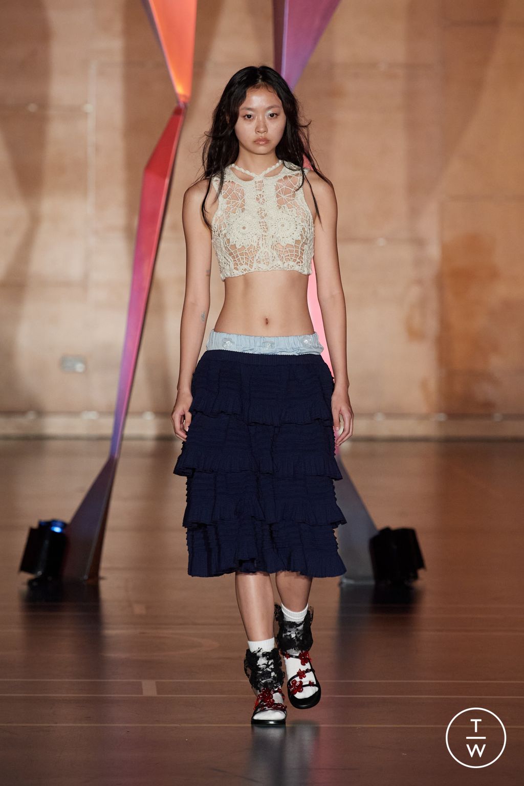 Fashion Week London Spring/Summer 2024 look 14 from the Susan Fang collection womenswear