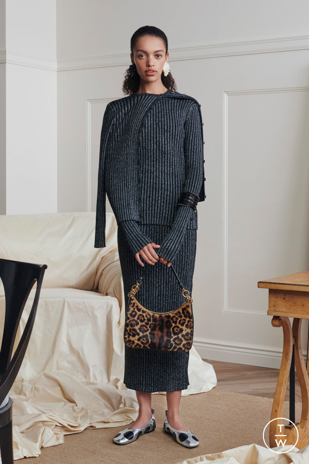 Fashion Week New York Resort 2022 look 12 from the Tory Burch collection womenswear