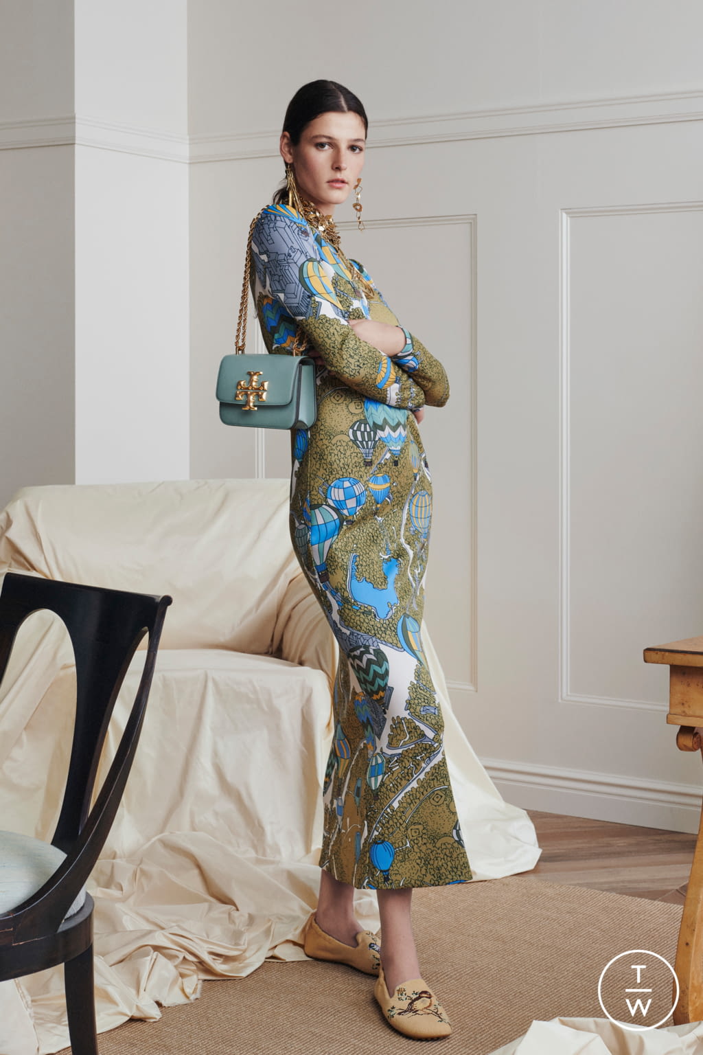 Fashion Week New York Resort 2022 look 15 from the Tory Burch collection womenswear