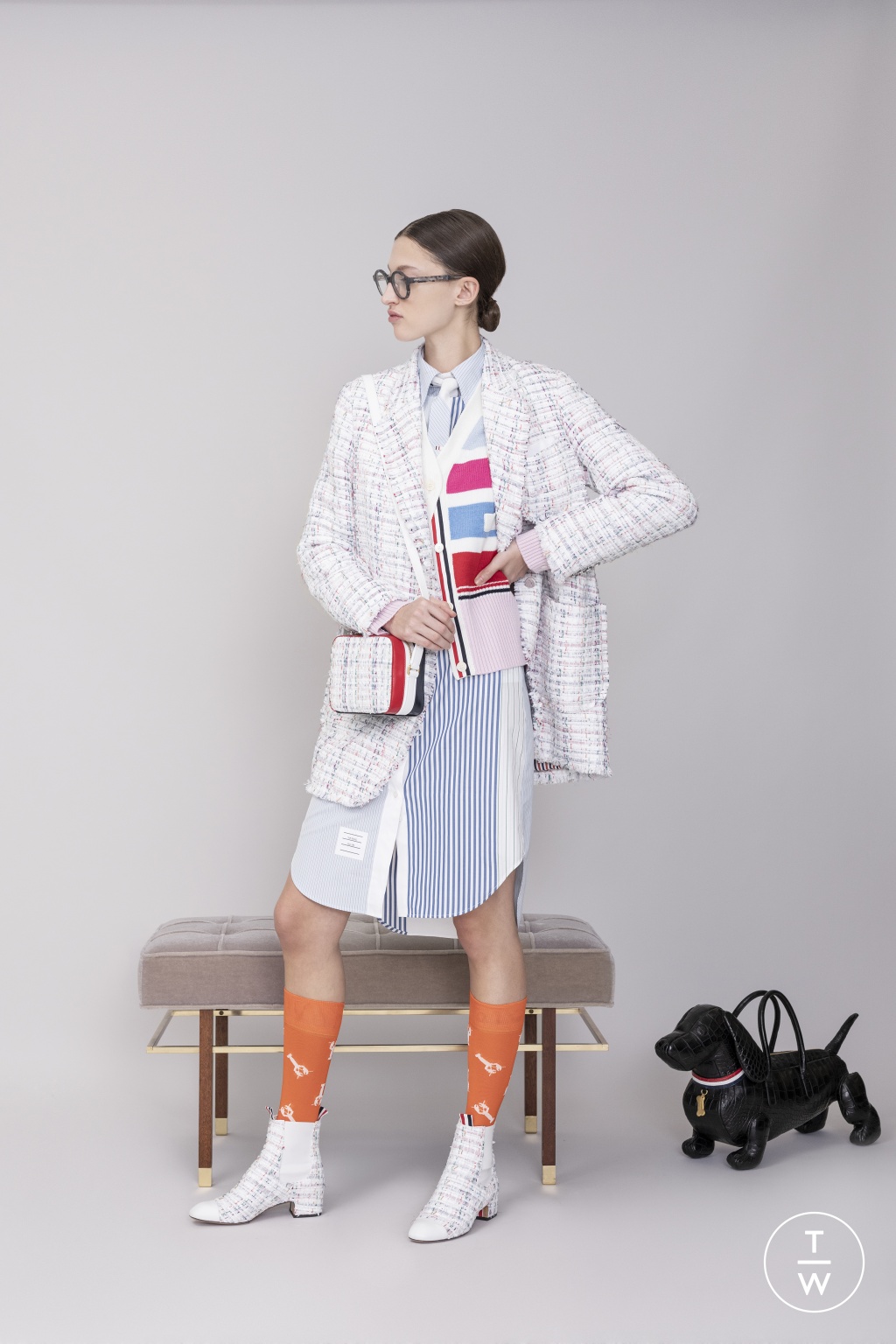 Fashion Week Paris Resort 2019 look 20 from the Thom Browne collection 女装