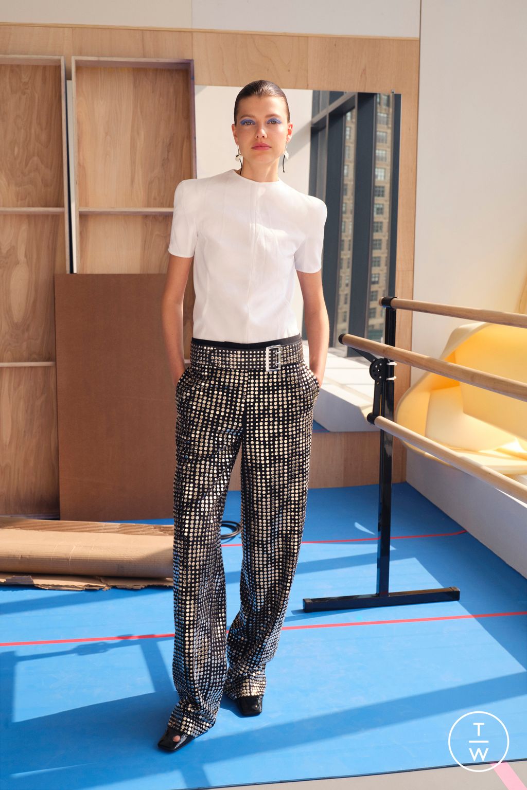 Fashion Week New York Resort 2024 look 17 from the Tory Burch collection womenswear