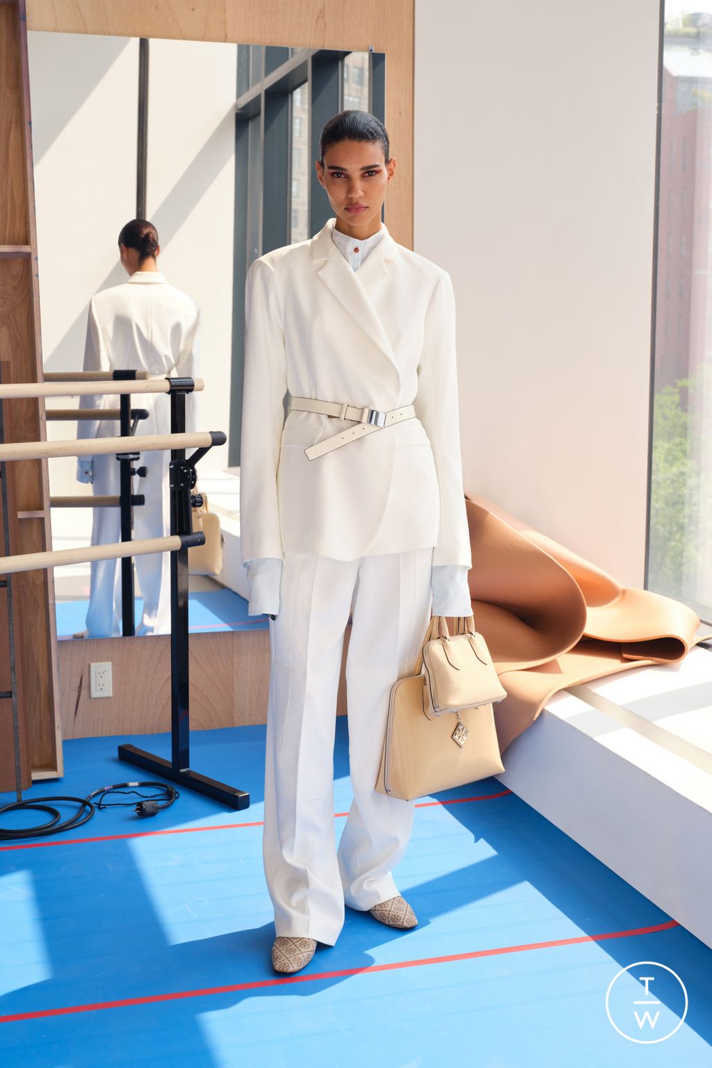 Fashion Week New York Resort 2024 look 4 from the Tory Burch collection womenswear