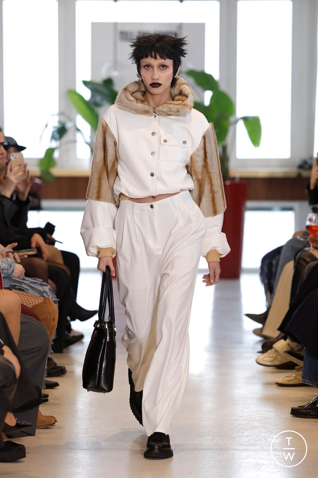 Fashion Week Milan Fall/Winter 2026 look 24 from the Tell The Truth collection womenswear