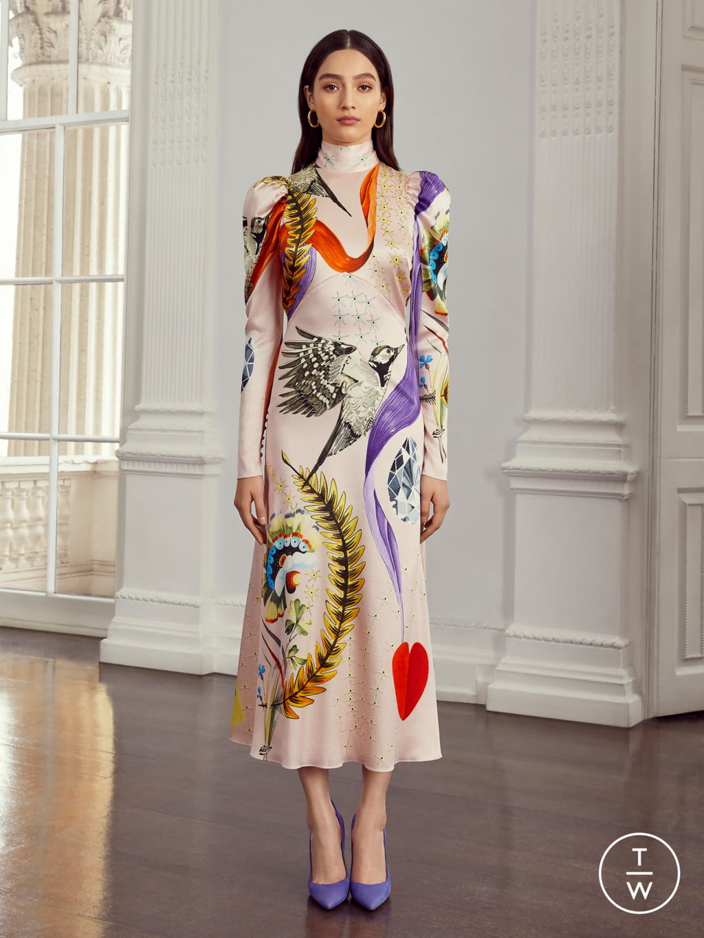 Fashion Week London Resort 2020 look 7 from the Temperley London collection 女装