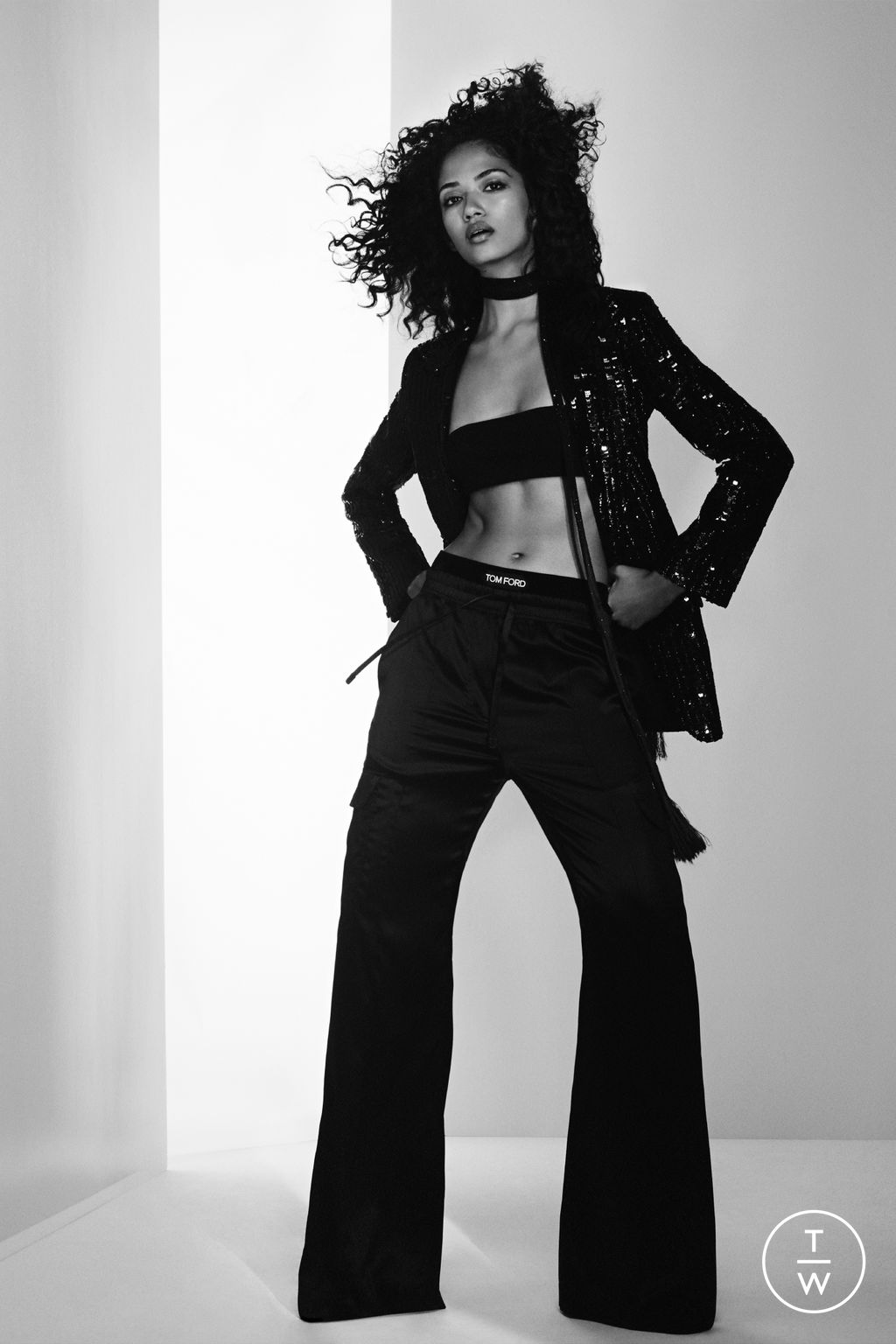 Fashion Week Milan Spring/Summer 2025 look 31 from the Tom Ford collection womenswear