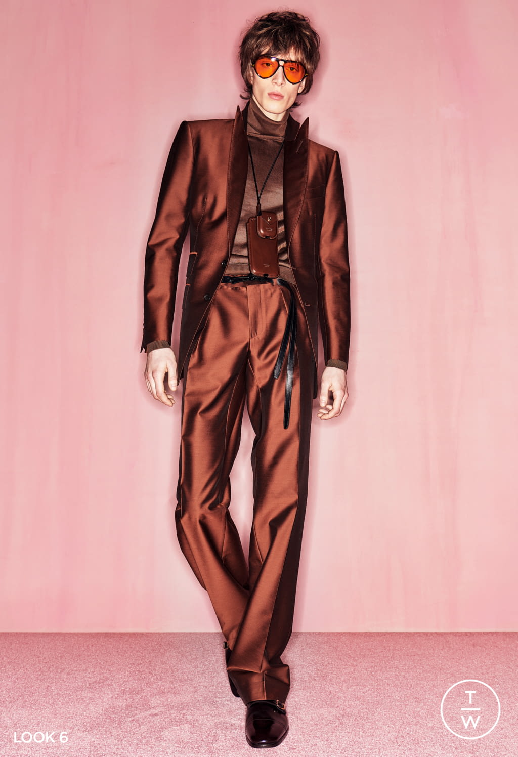 Fashion Week Milan Fall/Winter 2020 look 6 from the Tom Ford collection 男装