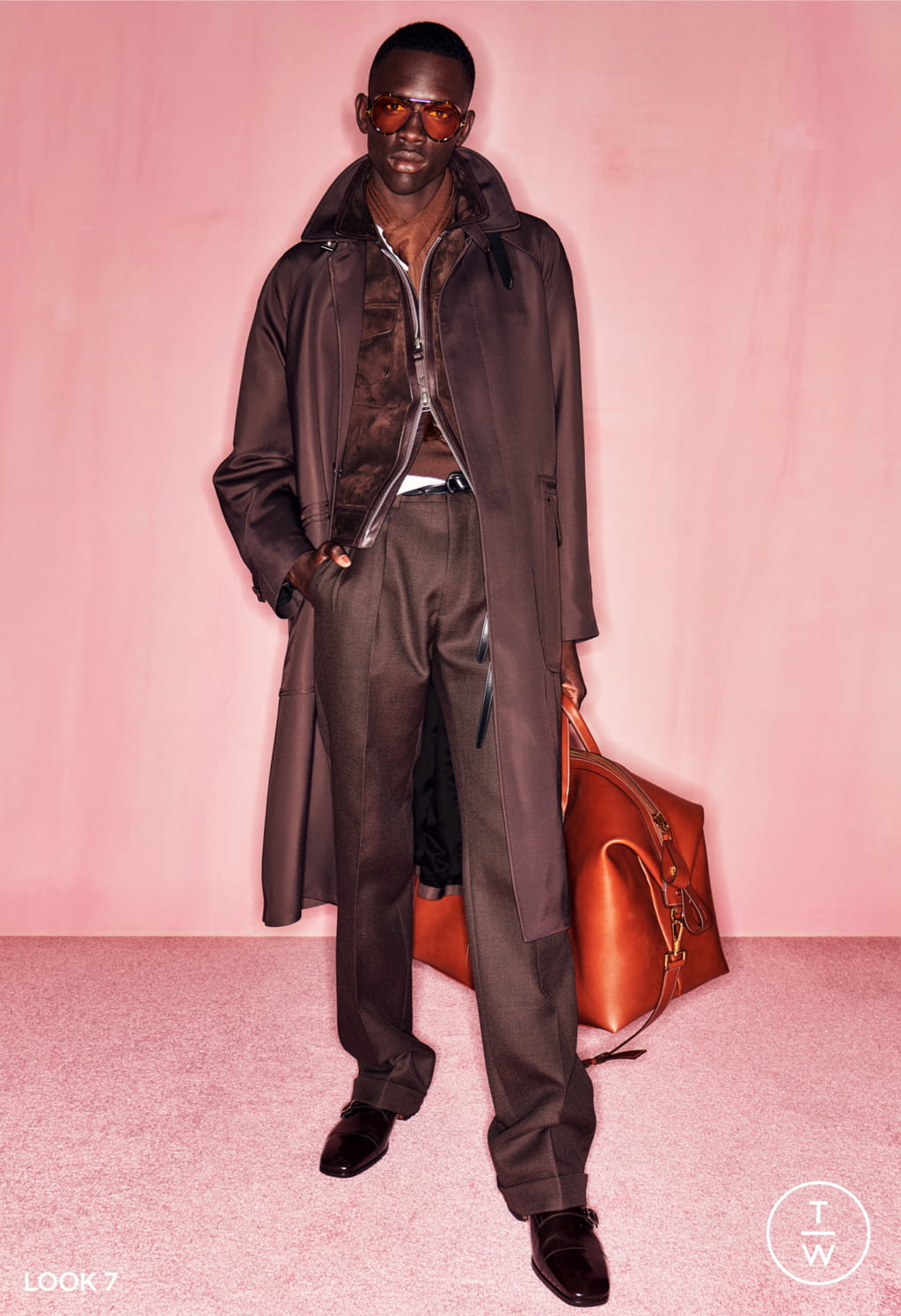 Fashion Week Milan Fall/Winter 2020 look 7 from the Tom Ford collection 男装