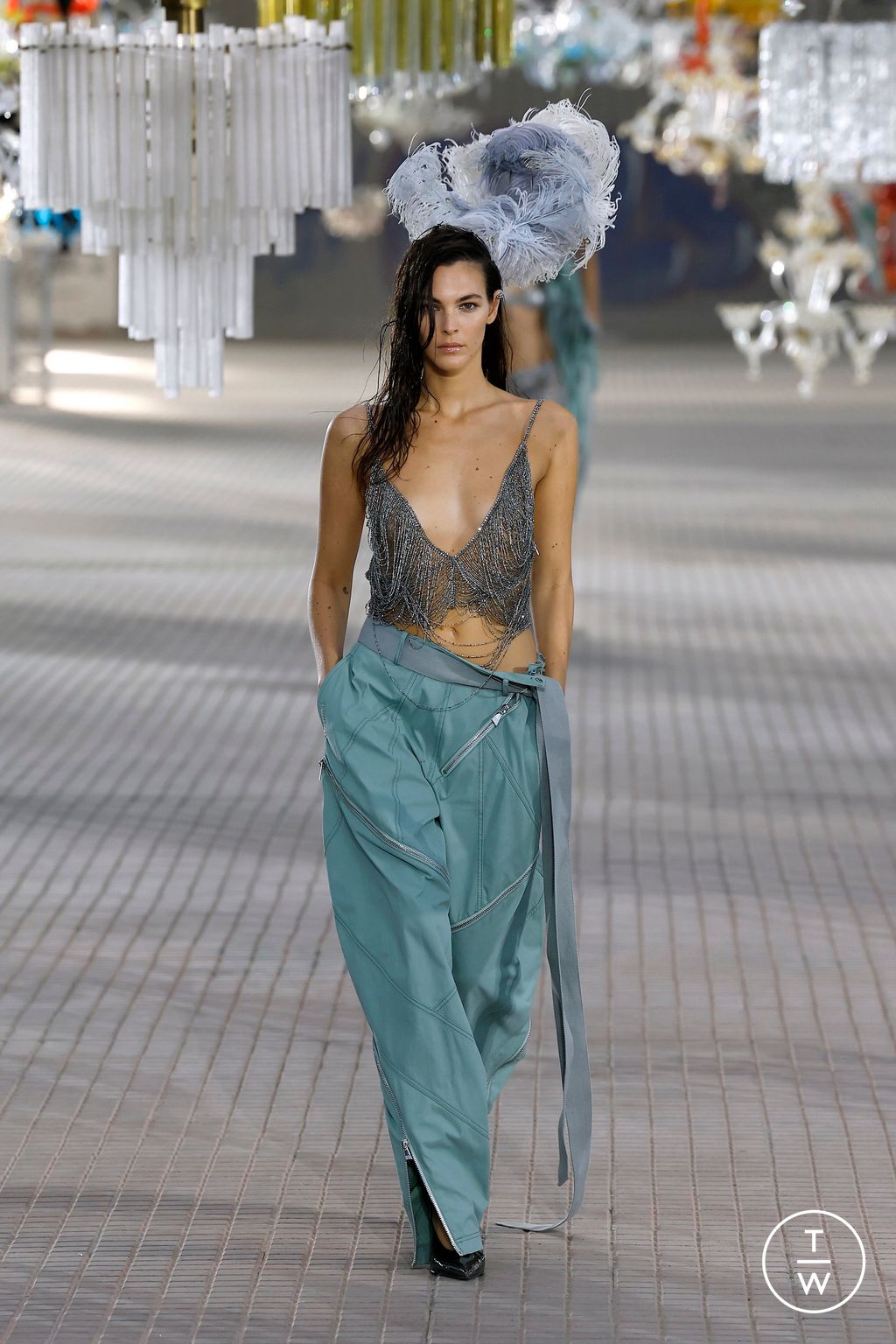 Fashion Week Milan Spring-Summer 2025 look 1 from the The Attico collection womenswear