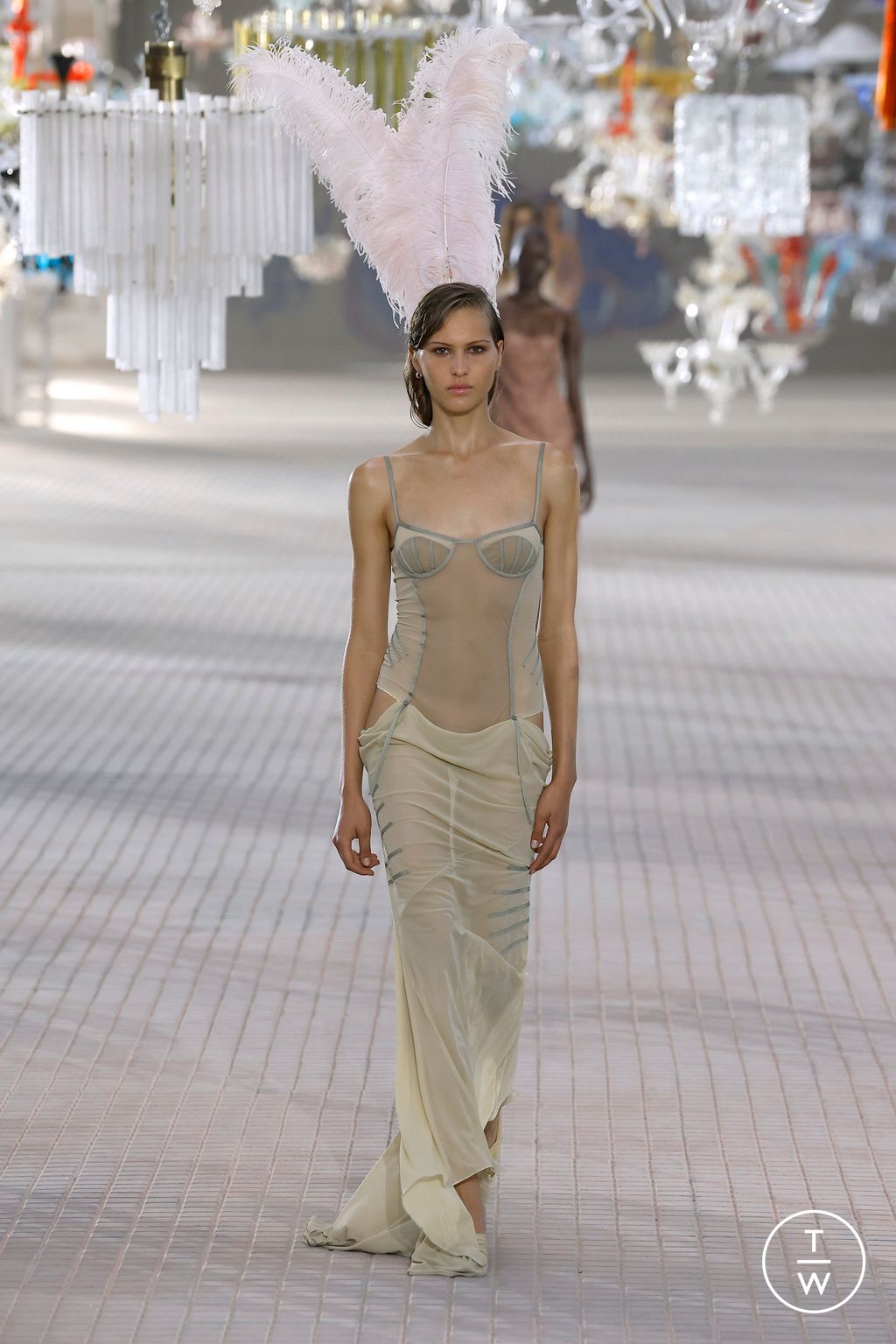 Fashion Week Milan Spring/Summer 2025 look 4 from the The Attico collection womenswear